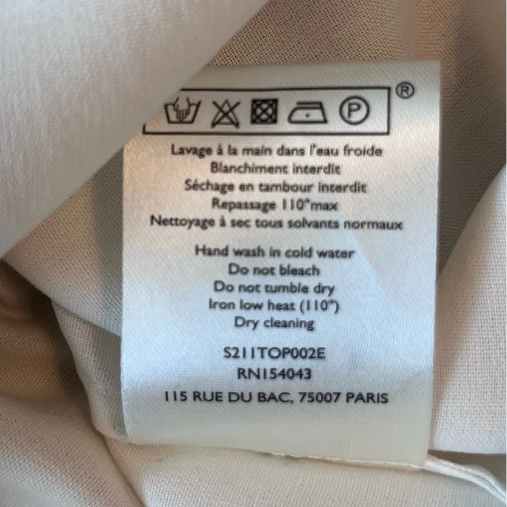 Sezane NWT Palma Top Ecru Cream Size EU 40 US 8 Silk Embroidered Camisole Top - Picture 12 of 13